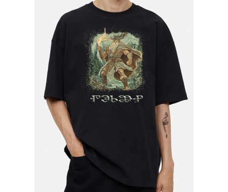 koszulka Synchro Heavy Oversize - ART GOTARD STUDIO " PERUN " , T-shirt jakości premium SUB977